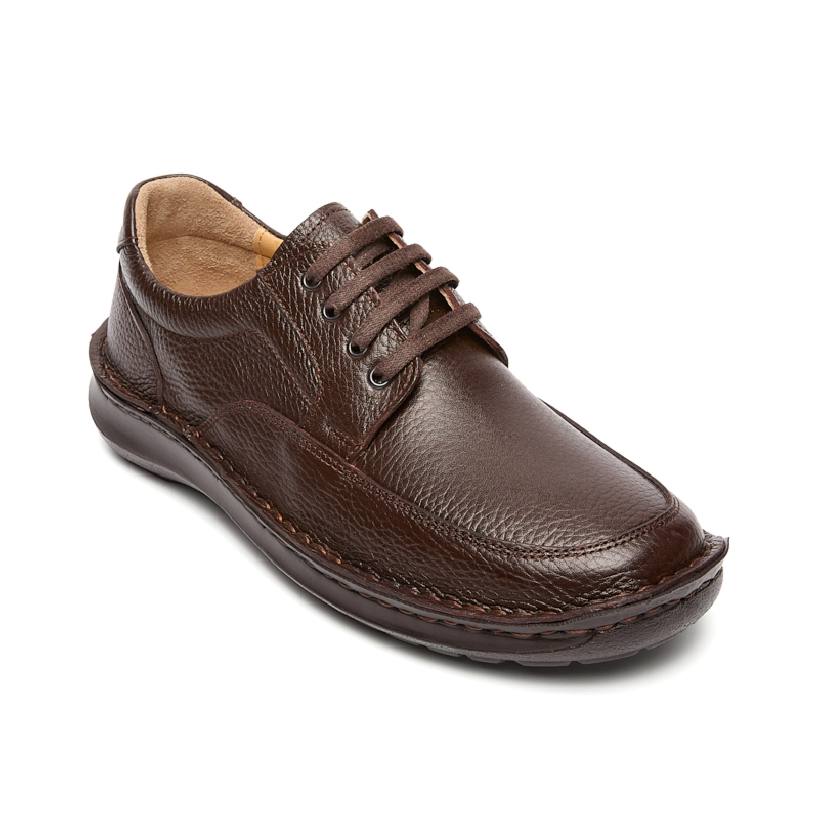 F-5052-dark-brown Полуботинки муж.кожа-кожа темно-коричневый
